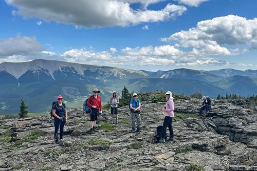 On the east ridge of Monola Pk on our return (Coffin Mtn in left bkg)