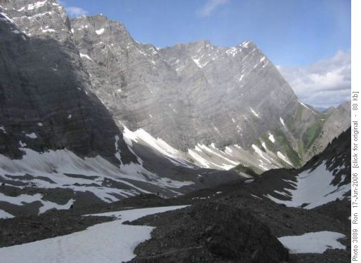 Old Goat moraine, view north