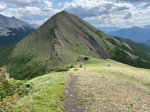 The big hill to climb on the return 