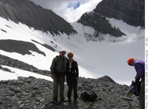 Mentor David & new coordinator Jennifer at Old Goat Glacier