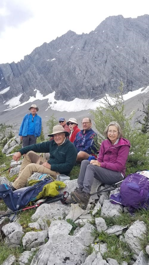 Lunch on the ridge above Warspite Lake