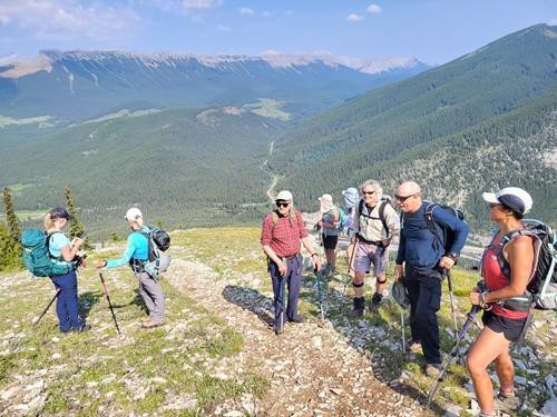 Stopping to take in the view on the way up