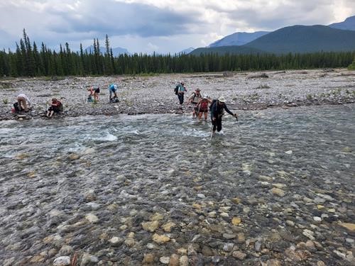it was nice to cool the feet at the end of the hike