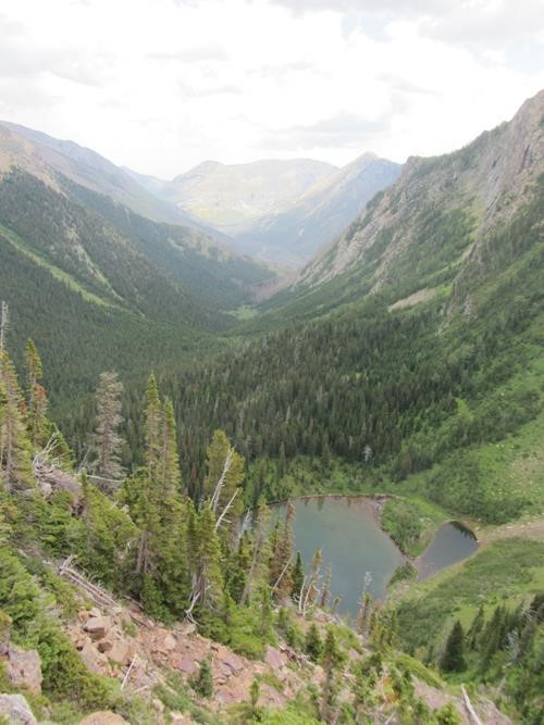 Lower Rowe Lake from Middle Rowe Lake
