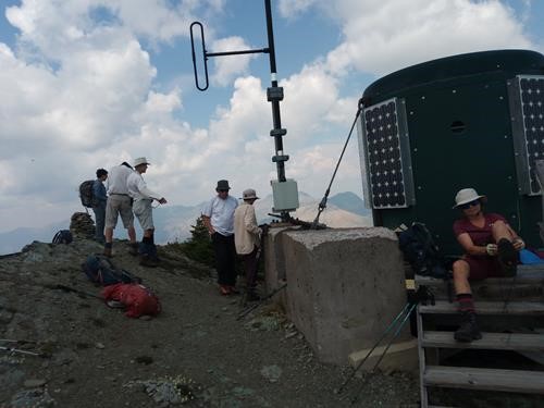 Our lunch spot on the summit of Crandell