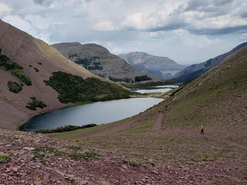 Rambler descends to Carthew Lakes in Waterton Park