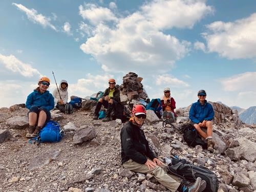 Our final destination, relaxing on the south summit