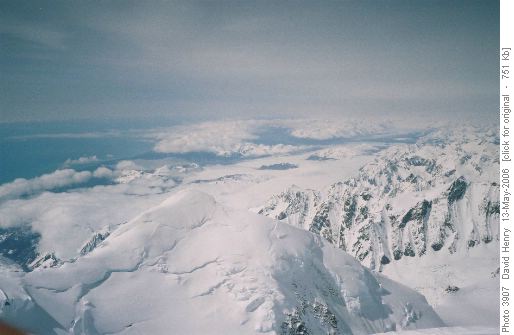 View from near summit of Mt Fairweather, 15300 ft