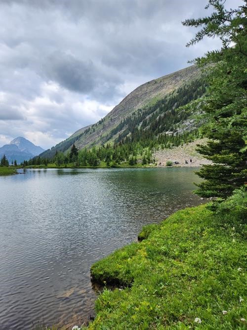 View from end of 1st lake, including lunch spot