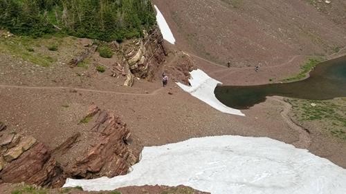 A few remaining snow patches.
