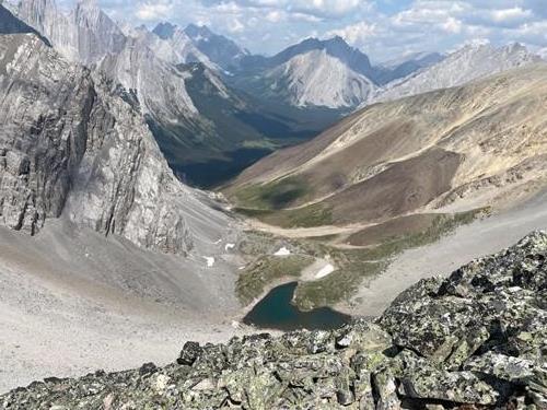 View over pass; Paradise Pass in background 