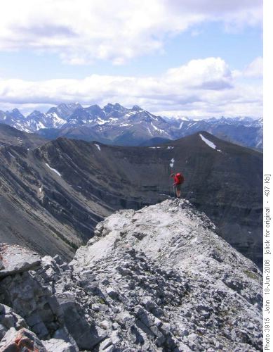 Looking south from ridge between GR347503 and Mount McDougall