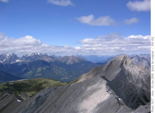 Looking north west from summit Mount McDougall