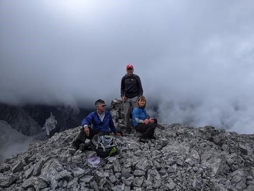 Mist now rising on the summit
