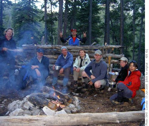 Horse Lady, Mark, David, Ricardo, Alicja, Andy, Karen, Lupita at Anderson Lk Fireplace