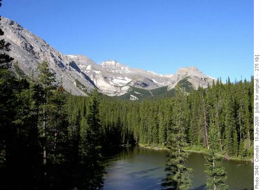 Morning Light over James Lake (1,829m) looking WSW