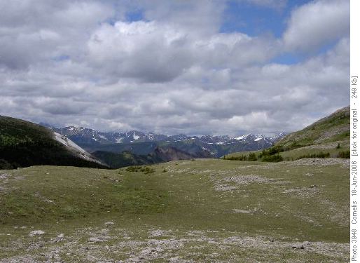 Looking West into BC from Fording River Pass (2,368m) Karst Area
