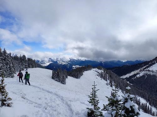 Down the ridge after our lunch on the high point