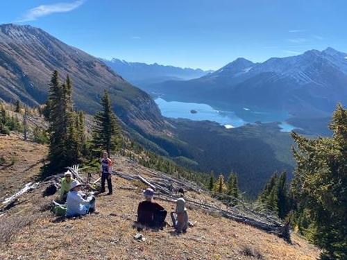 Basking after the steep climb