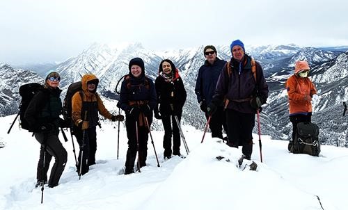 Ramblers at the Second Cairn on Wasootch Ridge