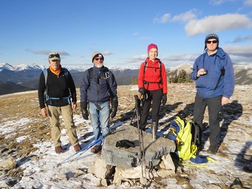 Ramblers on the summit of Prairie Mtn.