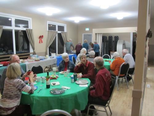 Christmas potluck at Rosemont- more diners