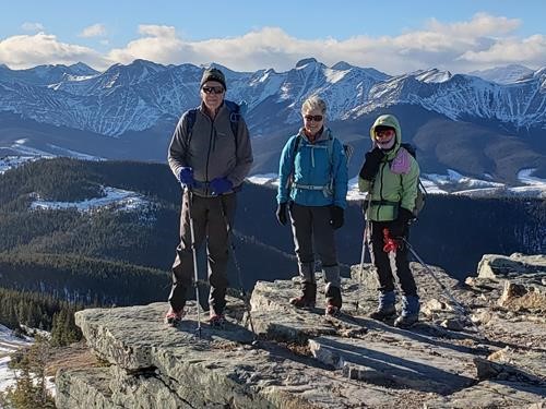 {177 ro hu}, {1029 ma cop}, {168 si gal} on Cox Hill summit