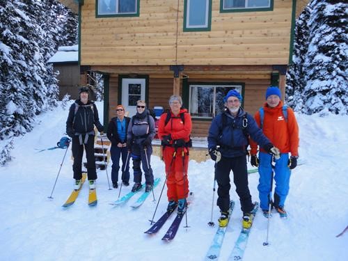 Peter,Cathy,Chris,Kim ,Ed, David B outside Discovery Cabin