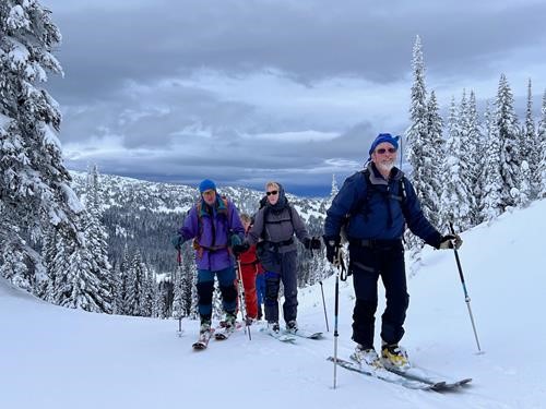 Dave M , Kim , Chris , Ed top of Discovery