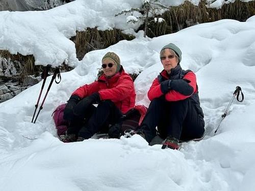 Fresh snow, pristine beautiful setting.