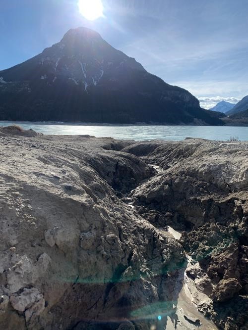 Badlands at Barrier Lake