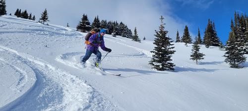 {212 d mu} skis Hilda Ridge south slopes