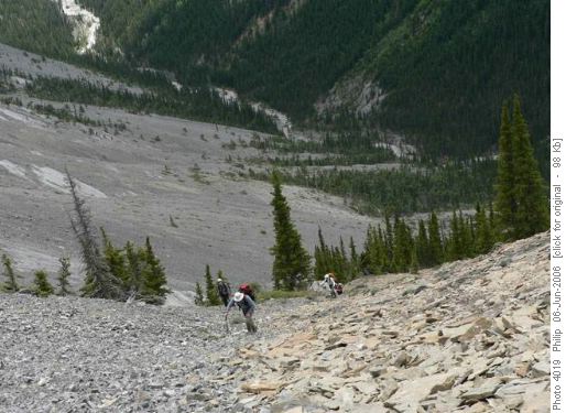 Climb above Jura Creek