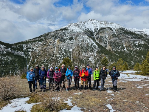 1st group photo just below summit of Gunnery Ridge. 