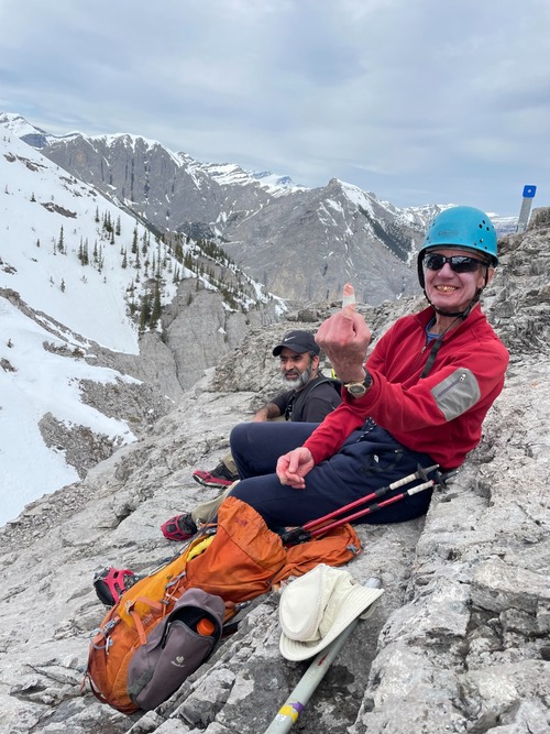 One member took a small slip, which put him in a precaurious place, but thanks to a solo scrambler right behind him on the trail, only minor injuries occurred.