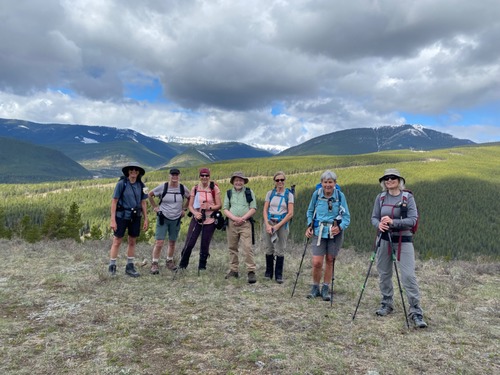 Most of the group at the high point