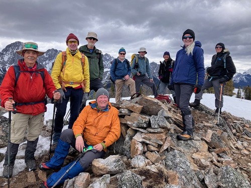 Happy Ramblers shot at the top - Chip (photographer) missing. 