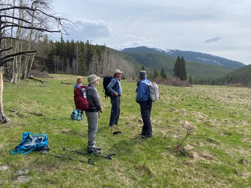 Break in the prairie section, looking back to Prairie Mountain