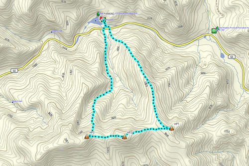 Map of Lusk Ridge Loop by Sonny Bou on 29 Oct 2022. Named Lusk Ridge East by Sonny Bou. Near Sibald Flats. 