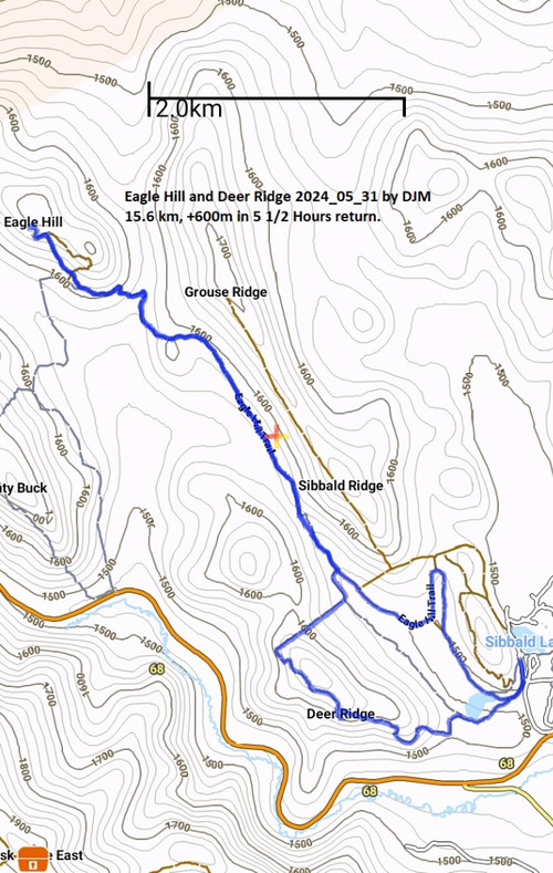 Screen Shot of Eagle Hill and Deer Ridge hiked anti-clockwise