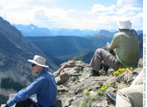 Peter and Arnold taking in the 360 degree views