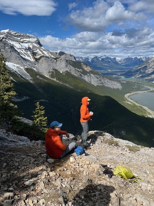 Enjoying views of the Bow Valley