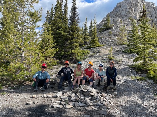 The required couch photo, on route to Baldy North (minus, Sim, the photographer)