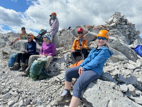 Relaxing on the South Summit