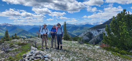 Panoramic view from south end (high point) of ridge