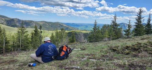 Foothills view looking east from lunch spot on ridge