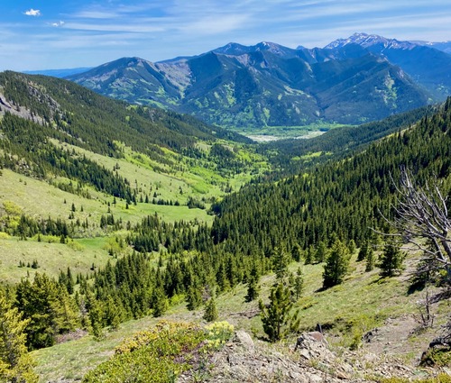 The head of Fir Creek valley where we ascended