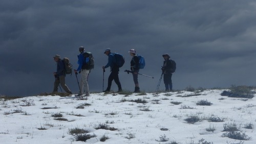 Threatening clouds over Hunchback Hills