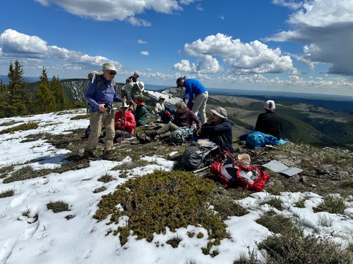 Lunch on the SW summit of Lusk ridge