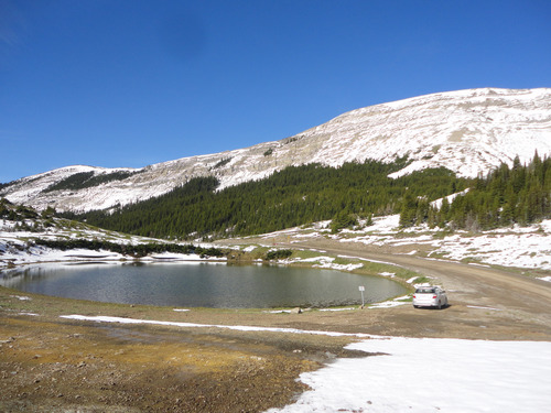 Pond at Trailhead for Hailstone Butte on road 532 on first day of summer 2024 (June 20) 